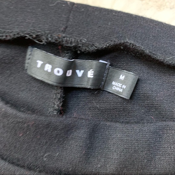 Trouvé Faux Leather Panel Black Classic Leggings M - Picture 8 of 10